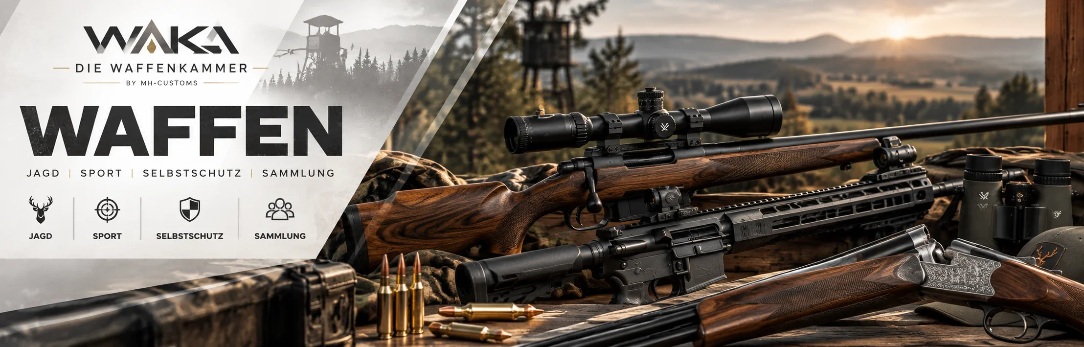 Waffen für Jäger und Sportschützen – Jagdgewehre, Sportwaffen und Zubehör bei WAKA – Die Waffenkammer