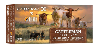 FEDERAL MUNITION .30-30 WIN 150GR HAMMERDOWN "HENRY CATTLEMAN EDITION" 20/200