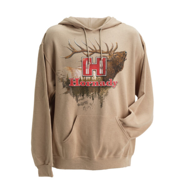 HORNADY KAPUZENPULLOVER TAN & KHAKI WAPITI GR. L