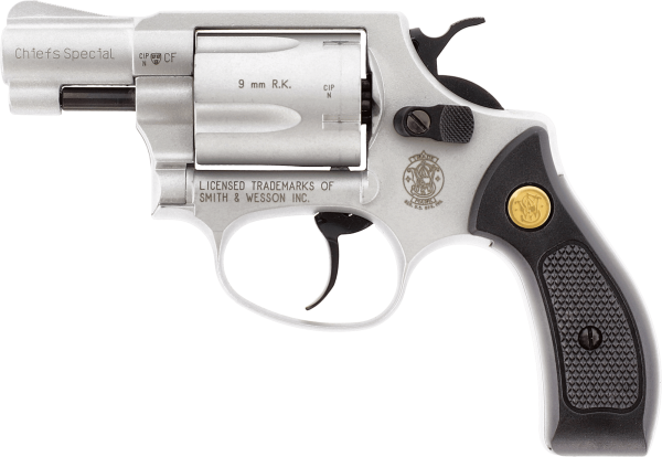 Smith & Wesson Chiefs Special 9 mm R.K., Nickel-Finish
