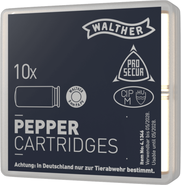 Walther Pfefferpatronen 9 mm P.A. PV, 10 St.