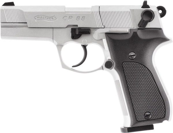 Walther CP88 4,5 mm (.177) Diabolo, CO₂, < 4,0 J, Nickel-Finish