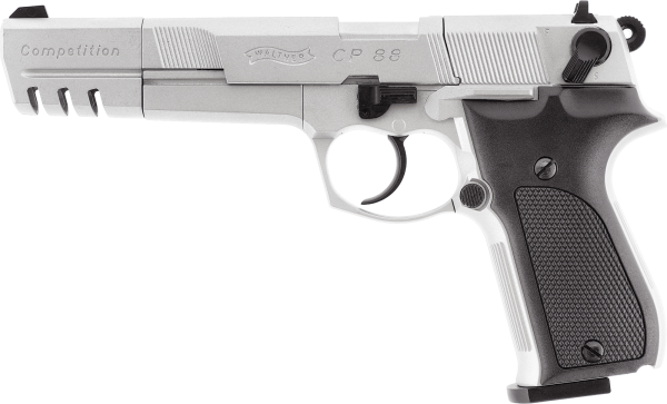Walther CP88 Competition 4,5 mm (.177) Diabolo, CO₂, < 4,0 J, Nickel-Finish