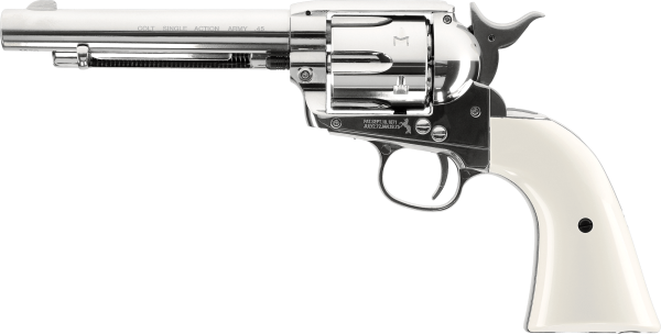 Colt SAA .45 - 5.5" 4,5 mm (.177) Diabolo, CO₂, < 3,0 J, Nickel-Finish