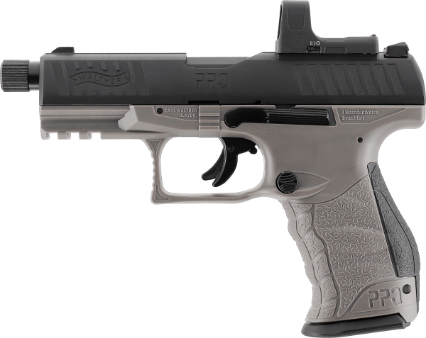 Walther PPQ M2 Q4 TAC Combo 4.6" Set 4,5 mm (.177) Diabolo, CO₂, < 3,0 J, Tungsten Gray