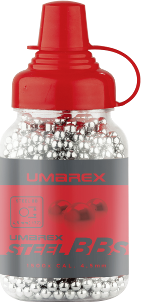Umarex Stahl-BBs 4,5 mm (.177), 0,35 g, silber, 1.500 St., Flasche