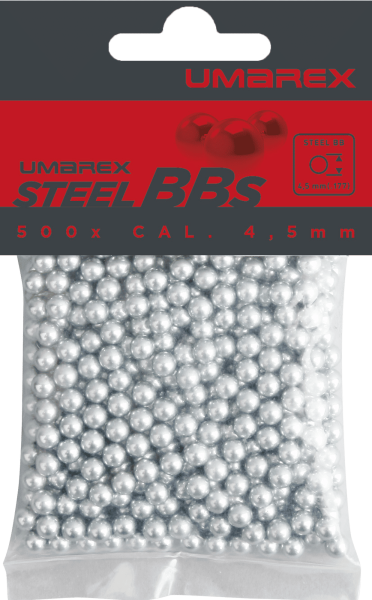Umarex Stahl-BBs 4,5 mm (.177), 0,35 g, silber, 500 St., Polybeutel