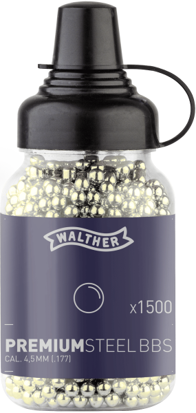Walther Stahl-BBs 4,5 mm (.177), 0,36 g, gold, 1.500 St., Flasche