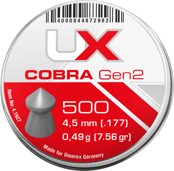 UX Cobra Diabolos Gen2 4,5 mm (.177), Spitzkopf, 0,49 g, 5x 500 St., Dose