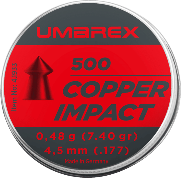 Umarex Copper Impact Diabolos 4,5 mm (.177), Spitzkopf, verkupfert, 0,48 g, 5x 500 St., Dose