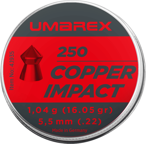 Umarex Copper Impact Diabolos 5,5 mm (.22), Spitzkopf, verkupfert, 1,04 g, 5x 250 St., Dose