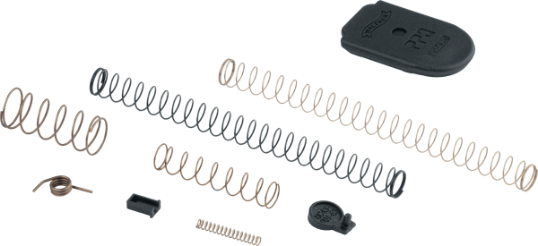 T4E Walther Service-Kit f&uuml;r Waffe (2 Magazinfedern; 1x schwarz, 1x silber), Magazinschuh, Magazinschuh-Stopper-Kit, Hahnfeder, Schlittenr&uuml;ckholfeder, Laufr&uuml;ckholfeder)