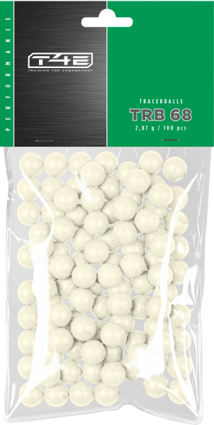 T4E Performance TRB 68 .68, 2,87 g, wei&szlig; / fluoreszierend, 100 St., Polybeutel