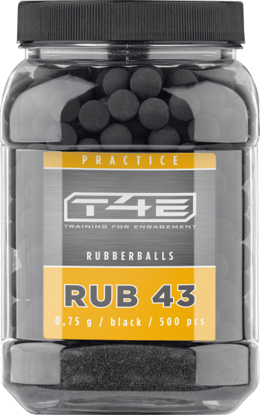 T4E Practice RUB 43 .43, 0,75 g, schwarz, 500 St., Beh&auml;lter