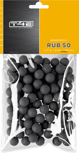 T4E Practice RUB 50 .50, 1,23 g, schwarz, 100 St., Polybeutel