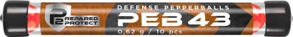 P2P Defense PEB 43 .43, 0,62 g, rot, 10 St., R&ouml;hrchen
