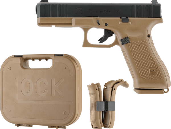 GLOCK G17 Gen5 French Edition 6 mm, Gas, < 1,0 J, Schwarz-Coyote