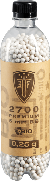 Elite Force Premium Bio BBs 6 mm, 0,25 g, wei&szlig;, 2.700 St., Flasche