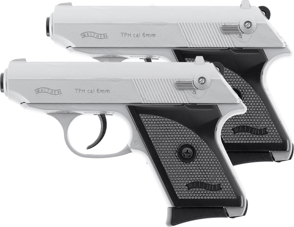 Walther TPH Twin Pack 6 mm, Federdruck, < 0,5 J, stainless-look, Set mit 2 Pistolen