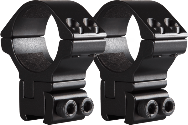 Hawke Adjustable Ring Mount 9-11mm / 3/8&rdquo; Dovetail 30 mm High Aluminium, Set (2 St.), +/- 30 MOA, Sattelh&ouml;he 20 mm