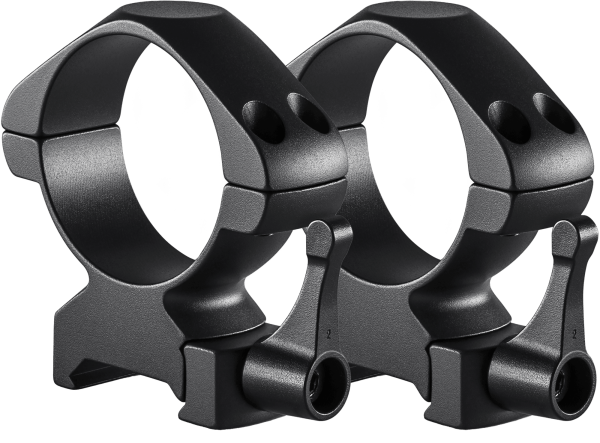 Hawke Precision Steel Ring Mount Weaver 34 mm Low QD-Hebel, Set (2 St.), Sattelh&ouml;he 12 mm