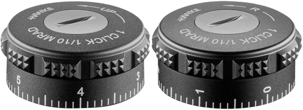 Hawke Riflescope Type 15 Turret Caps Sidewinder 30 SF (1/10 MRAD lock.) (W+E)