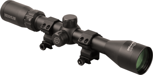 Konus Fighter 3-9x40 1", inkl. Montageringe Weaver/Picatinny