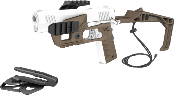 Recover 20/11 Stabilizer Komplettkit 1911, inkl. Holster f&uuml;r alle 1911-Modelle Fullsize, einreihig und ohne Schiene, Desert Tan