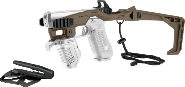 Recover 20/20N Stabilizer Basiskit Level 2 f&uuml;r GLOCK, inkl. Holster Double Stack 9 mm / .357 SIG / .40 S&W, Desert Tan, Kompatibilit&auml;t B