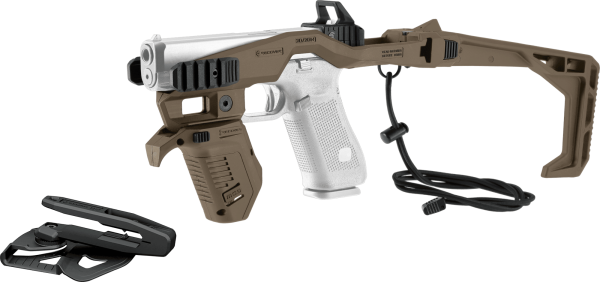 Recover 20/20N Stabilizer Komplettkit f&uuml;r GLOCK, inkl. Holster Double Stack 9 mm / .357 SIG / .40 S&W, Desert Tan, Kompatibilit&auml;t B