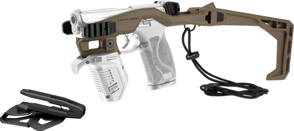 Recover 20/22 Stabilizer Basiskit Level 2 f&uuml;r Smith & Wesson, inkl. Holster f&uuml;r alle M&P Fullsize mit langem Beavertail und ohne Sicherung, Desert Tan
