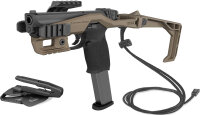 Recover 20/22 Stabilizer Komplettkit f&uuml;r Smith & Wesson, inkl. Holster f&uuml;r alle M&P Fullsize mit langem Beavertail und ohne Sicherung, Desert Tan