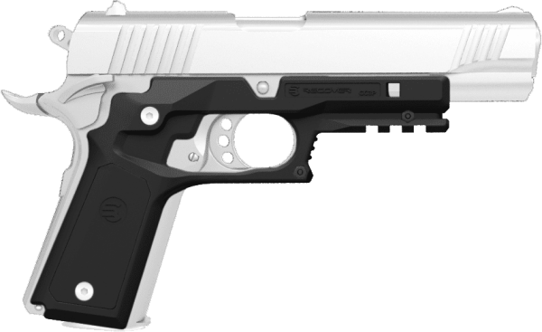 Recover Grip & Rail System f&uuml;r 1911 f&uuml;r Fullsize / Single Stack, Frame schwarz / Inlays schwarz und Desert Tan