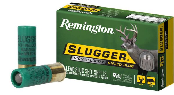 REMINGTON MUNITION 12/76 12GA 3" 383GR 7/8OZ SLUGGER HIGH VELOCITY RIFLED SLUG 5/250