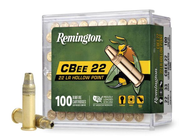 REMINGTON MUNITION .22 LR 33GR C-BEE 22 PTCHP 100/5000