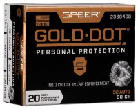 SPEER MUNITION .32 AUTO 60GR GDHP 20/200