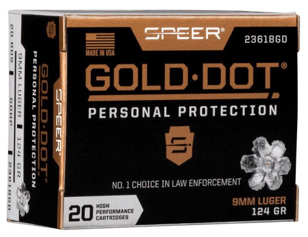SPEER MUNITION 9MM LUGER 124GR GDHP 20/200