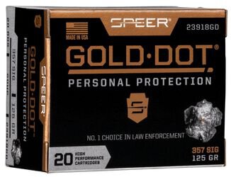 SPEER MUNITION .357 SIG 125GR GDHP 20/200
