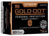 SPEER MUNITION .38 SPECIAL+P 135GR GDHP-SB 20/200