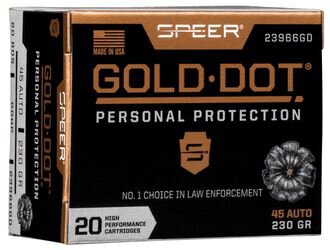 SPEER MUNITION .45 AUTO 230GR GDHP 20/200