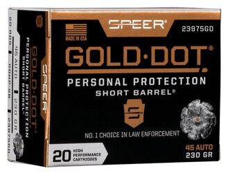 SPEER MUNITION .45 AUTO 230GR GDHP-SB 20/200