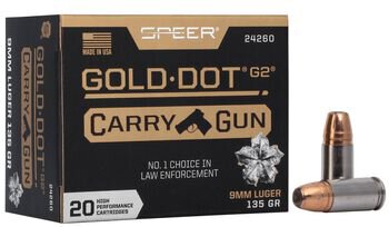 SPEER MUNITION 9MM LUGER 135GR GDHP 20/200