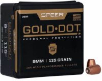 SPEER GESCHOSSE 9MM/.355 115GR GDHP 100/500