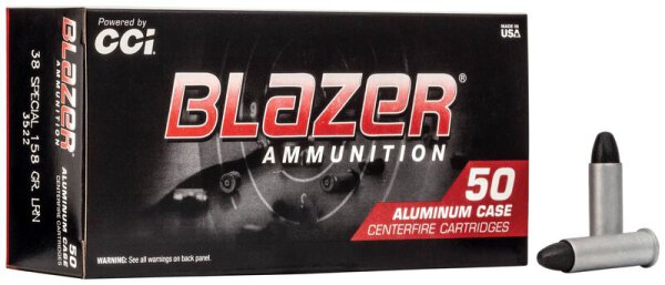 CCI MUNITION .38 SPECIAL 158GR BLAZER ALUMINIUM LRN 50/1000