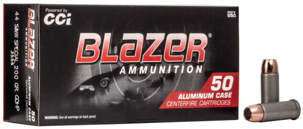 CCI MUNITION .44 SPECIAL 200GR BLAZER ALUMINIUM JHP 50/1000