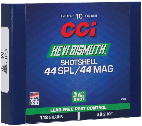 CCI MUNITION .44 SPECIAL/REM MAG 140GR #9 BISMUTH SHOTSHELL 10/200
