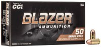 CCI MUNITION .380 AUTO 95GR BLAZER BRASS FMJ 50/1000