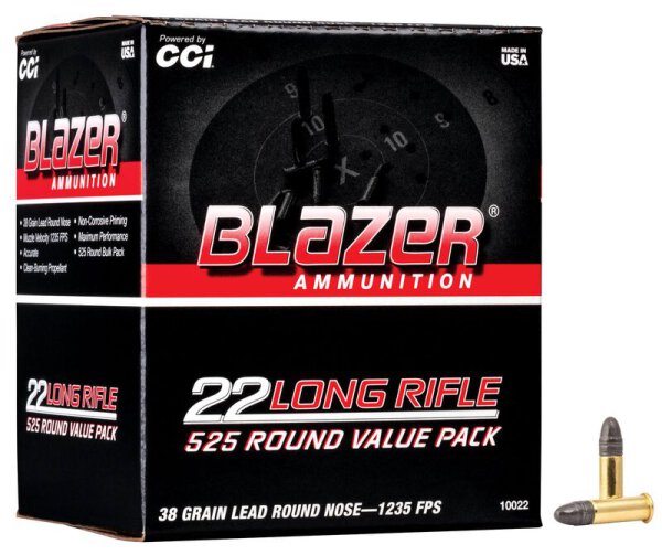 CCI MUNITION .22 LR 38GR BLAZER HIGH VELOCITY LRN 525/5250