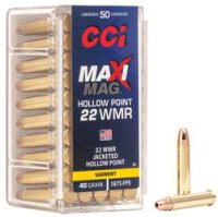 CCI MUNITION .22 WMR 40GR MAXI-MAG JHP 50/2000