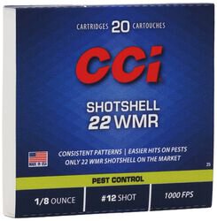 CCI MUNITION .22 WMR 31GR #12 SHOTSHELL 20/2000
